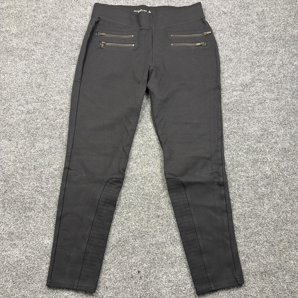 Abercrombie & Fitch Ponte Pant Legging Women's Size M Black Zipper Detailing